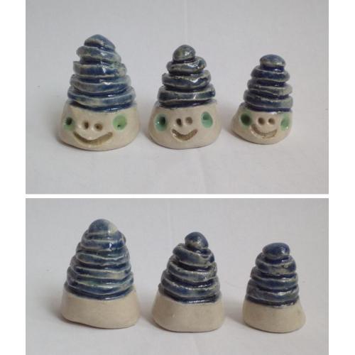 3 miniaturi ceramica glazurata